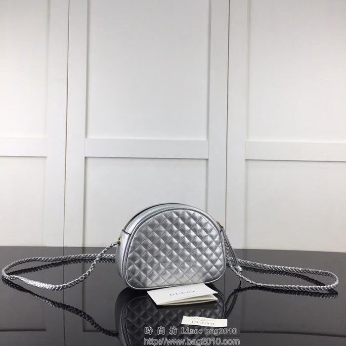 GUCCI古馳 新款 專櫃品質 原單 534951 銀色 菱形 鏈條 斜跨小包HY1423